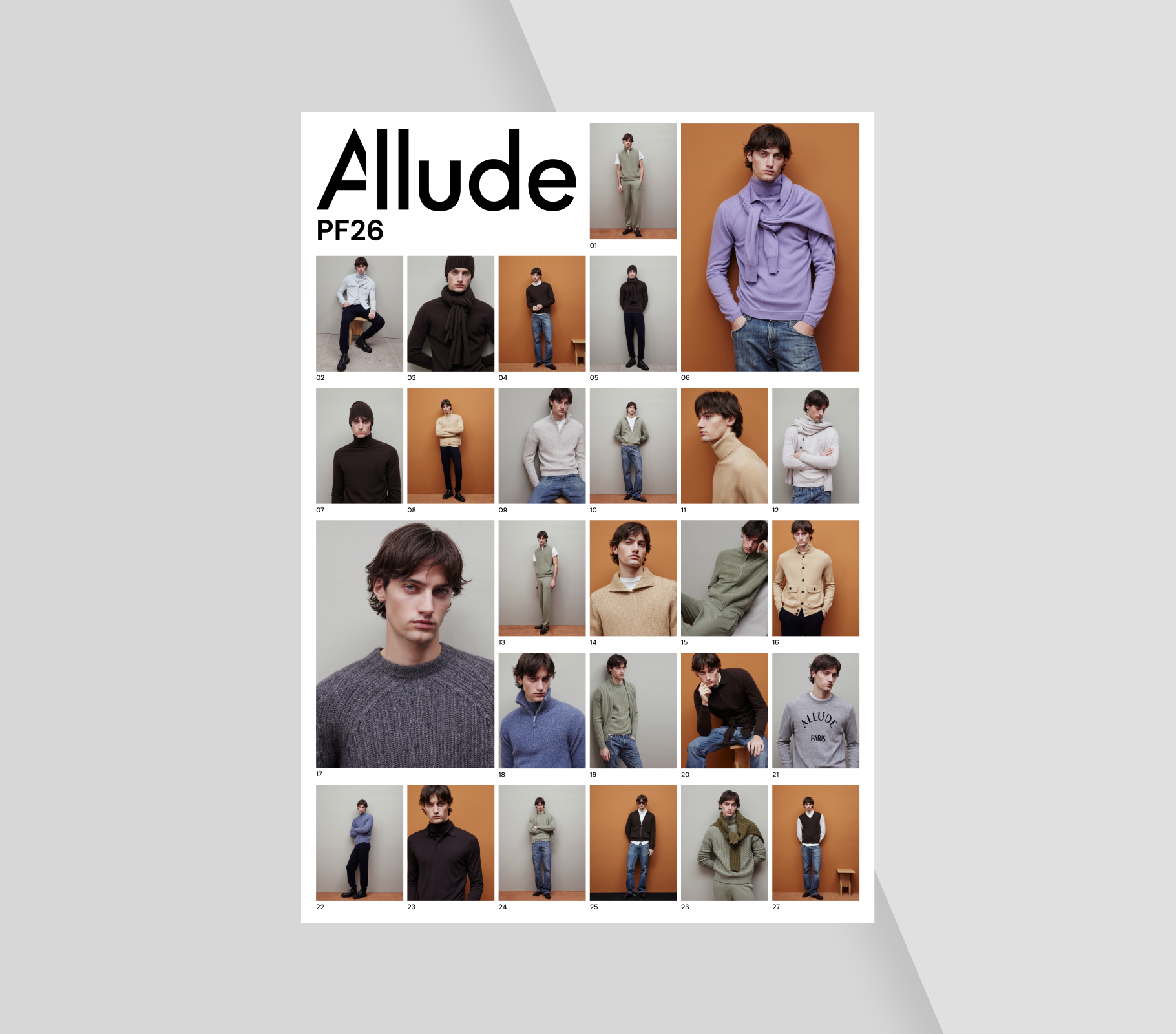 Allude PF26 lookbook design by Rain London Creative