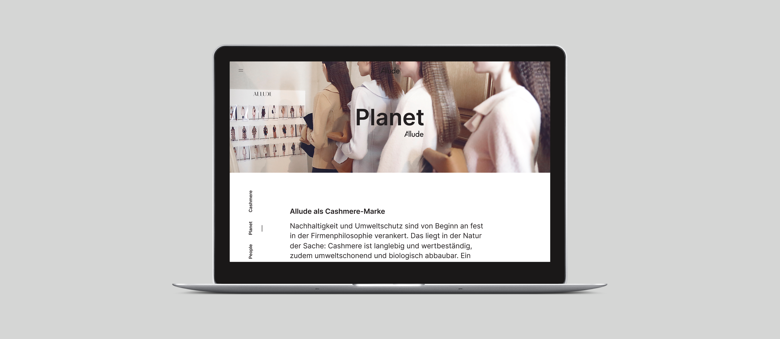 Luxury fashion website UX for Allude including responsive layouts and refined digital navigation