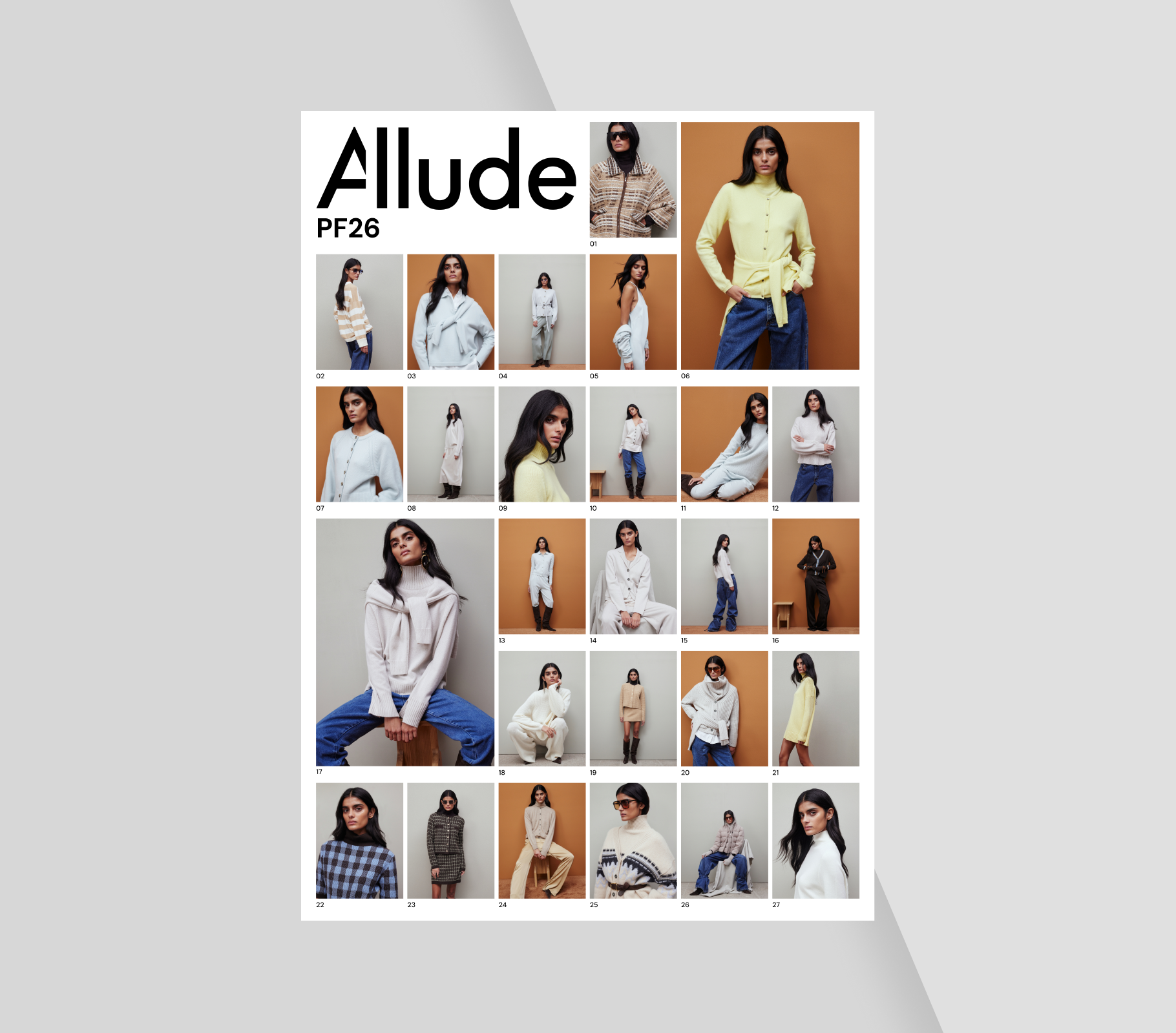 Allude PF26 lookbook design by Rain London Creative