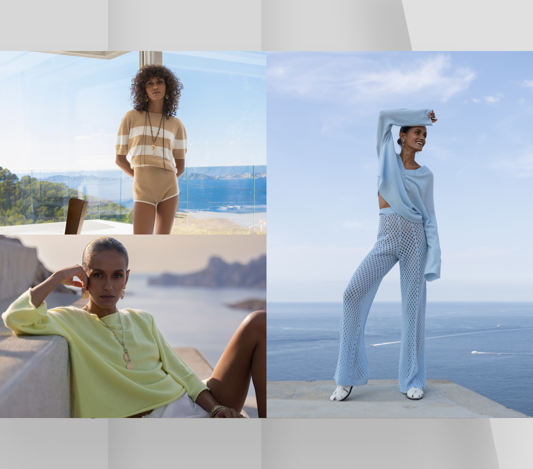 Editorial lookbook layout for luxury fashion brand
