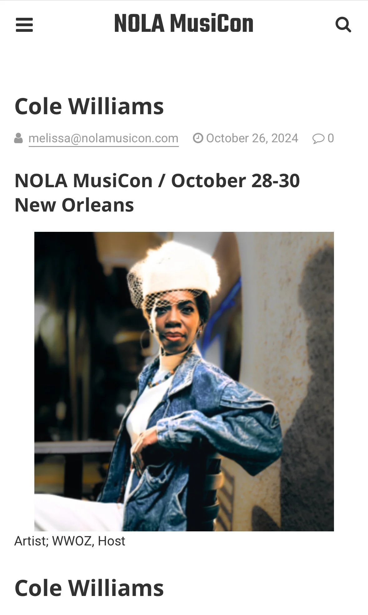 NOLA MusiCon / October 28-30
New Orleans 