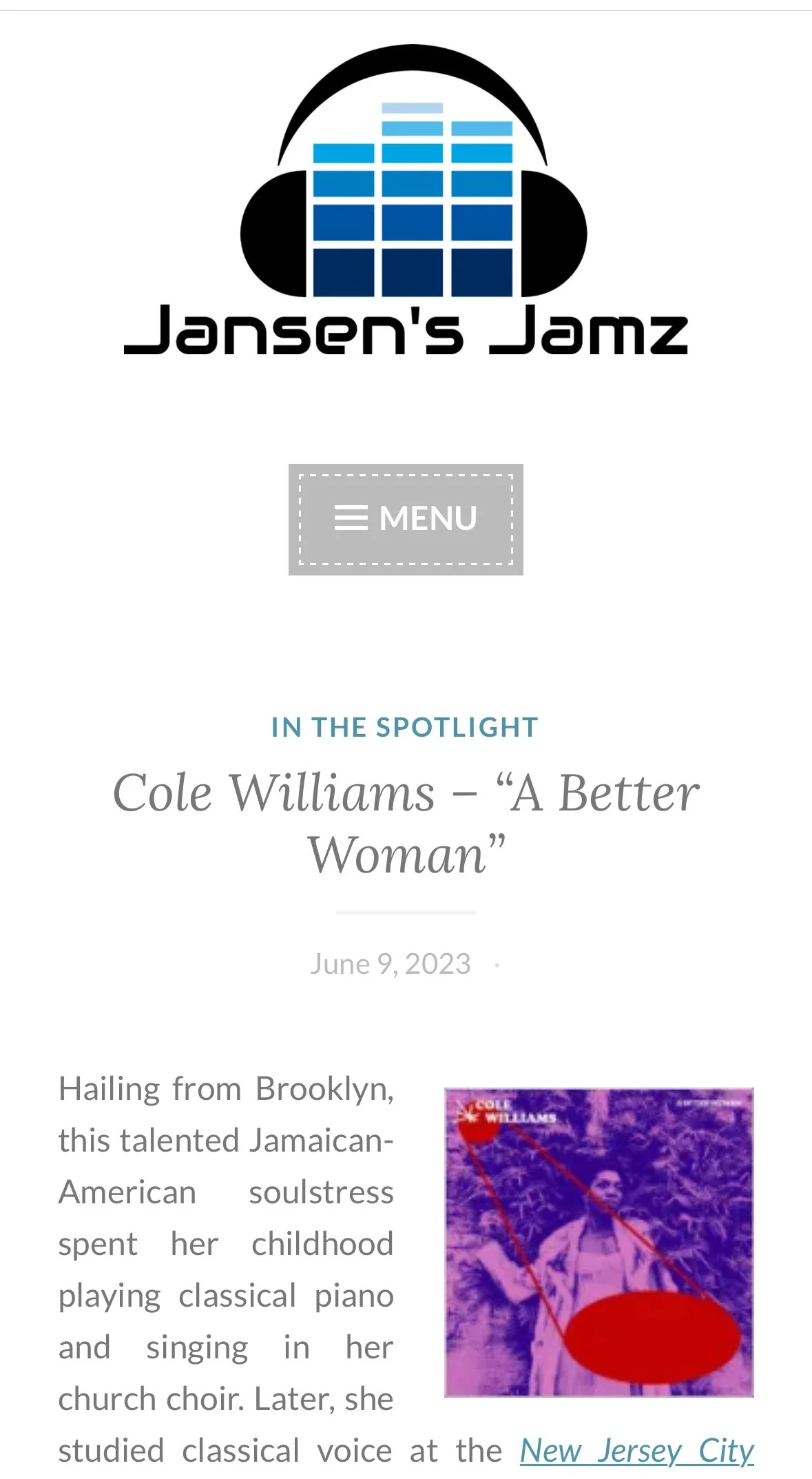 In The Spotlight: Cole Williams – “A Better&nbsp;Woman”