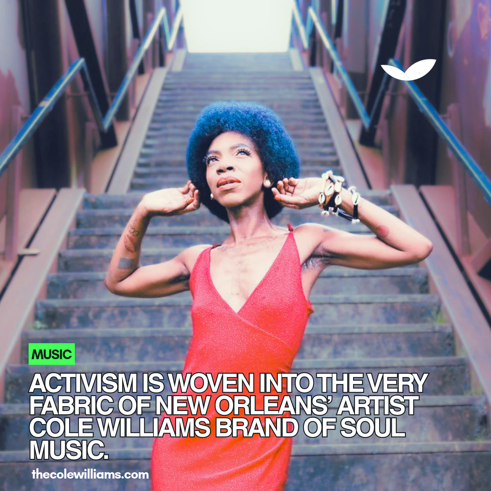 Activism is woven into the very fabric of New Orleans artist Cole Williams‘ brand of soul music.