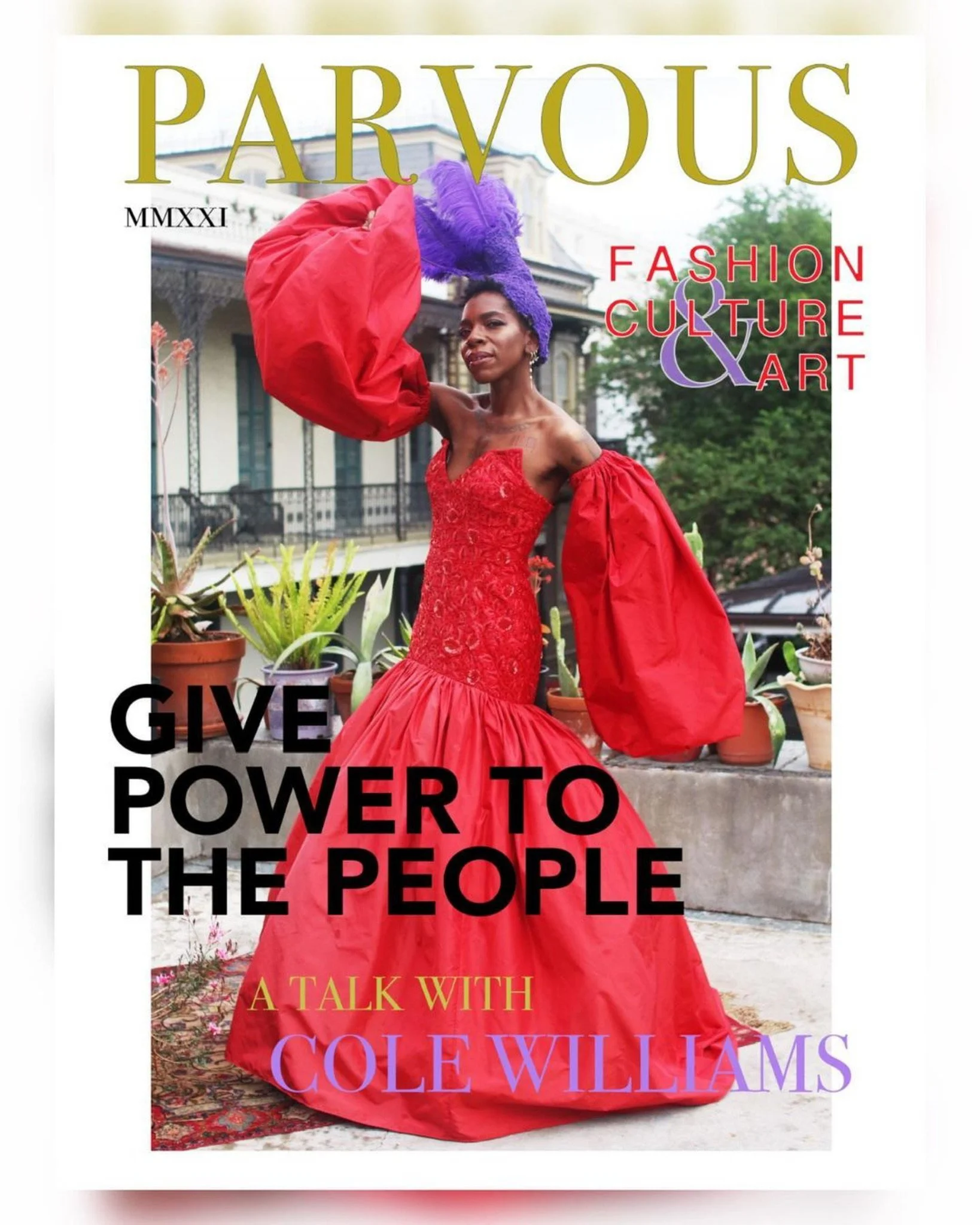 Cole Williams Parvous Magazine Cover - 2020