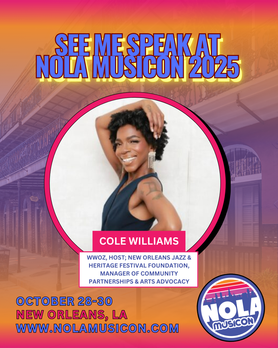 Cole Williams - Speaker, NOLA Musicon.png