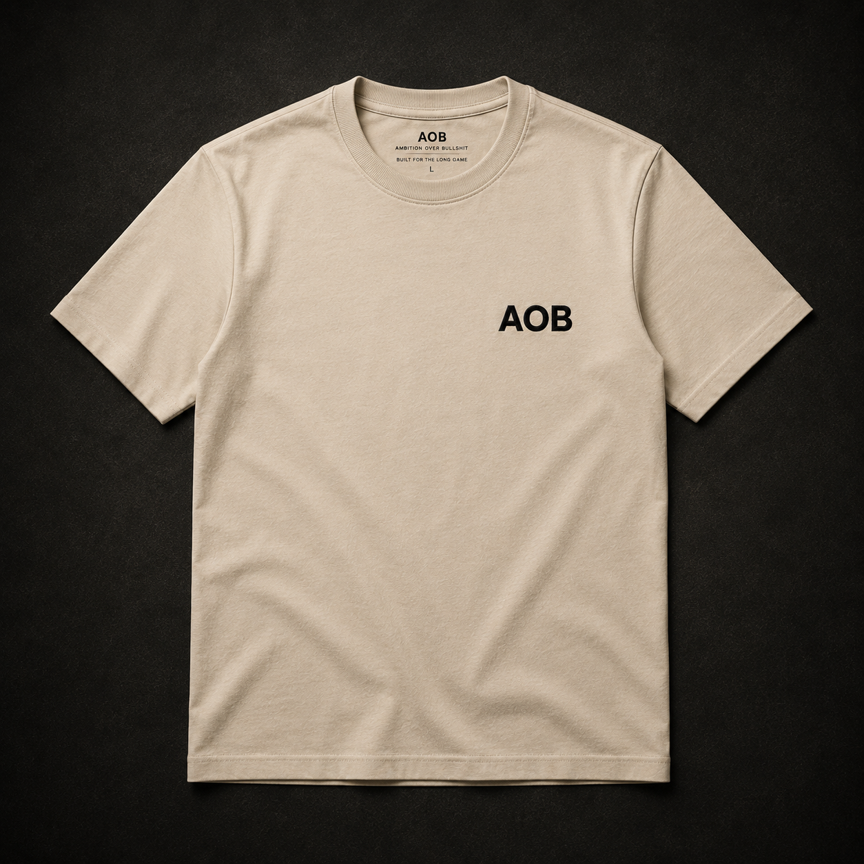 AOB Core Tee - Bone / Black Edition