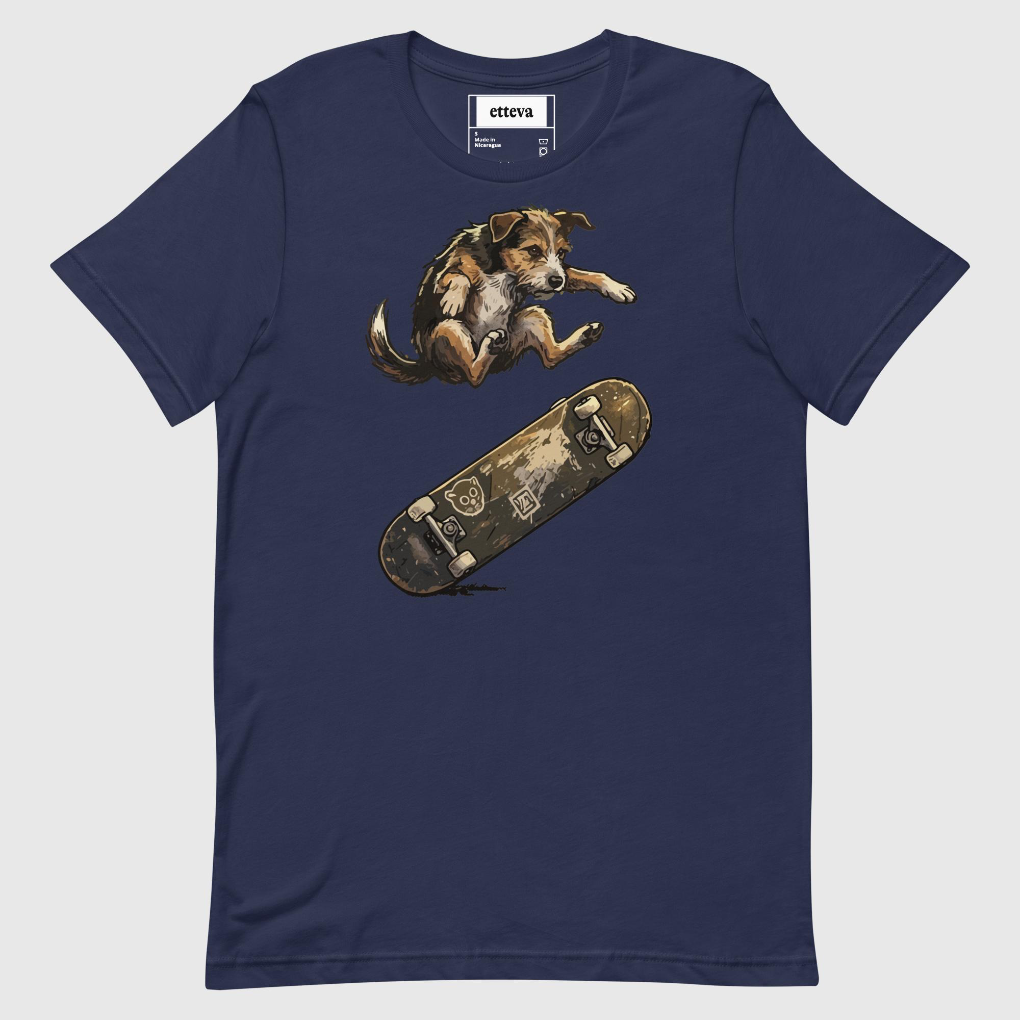 Dog skateboard t-shirt