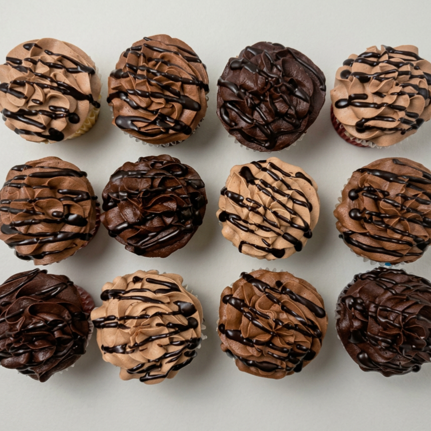 Chocolate Ombre Cupcakes