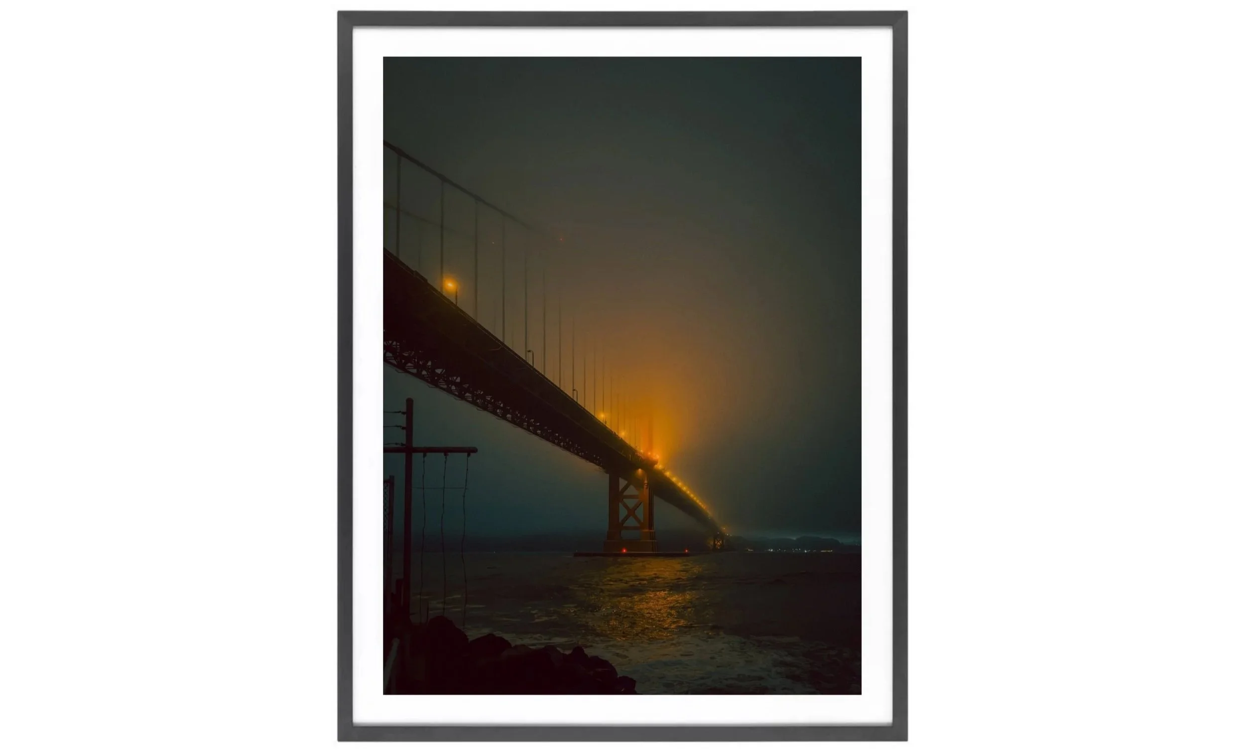 Golden Gate Bridge Foggy Night