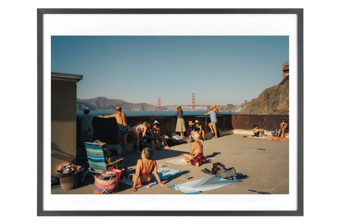 People and the view at Golden Gate bridge