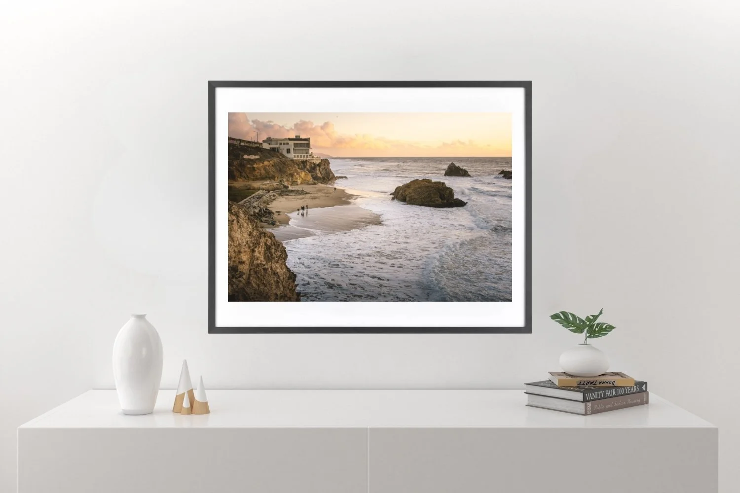 Wall display Sutro Baths ruins and ocean