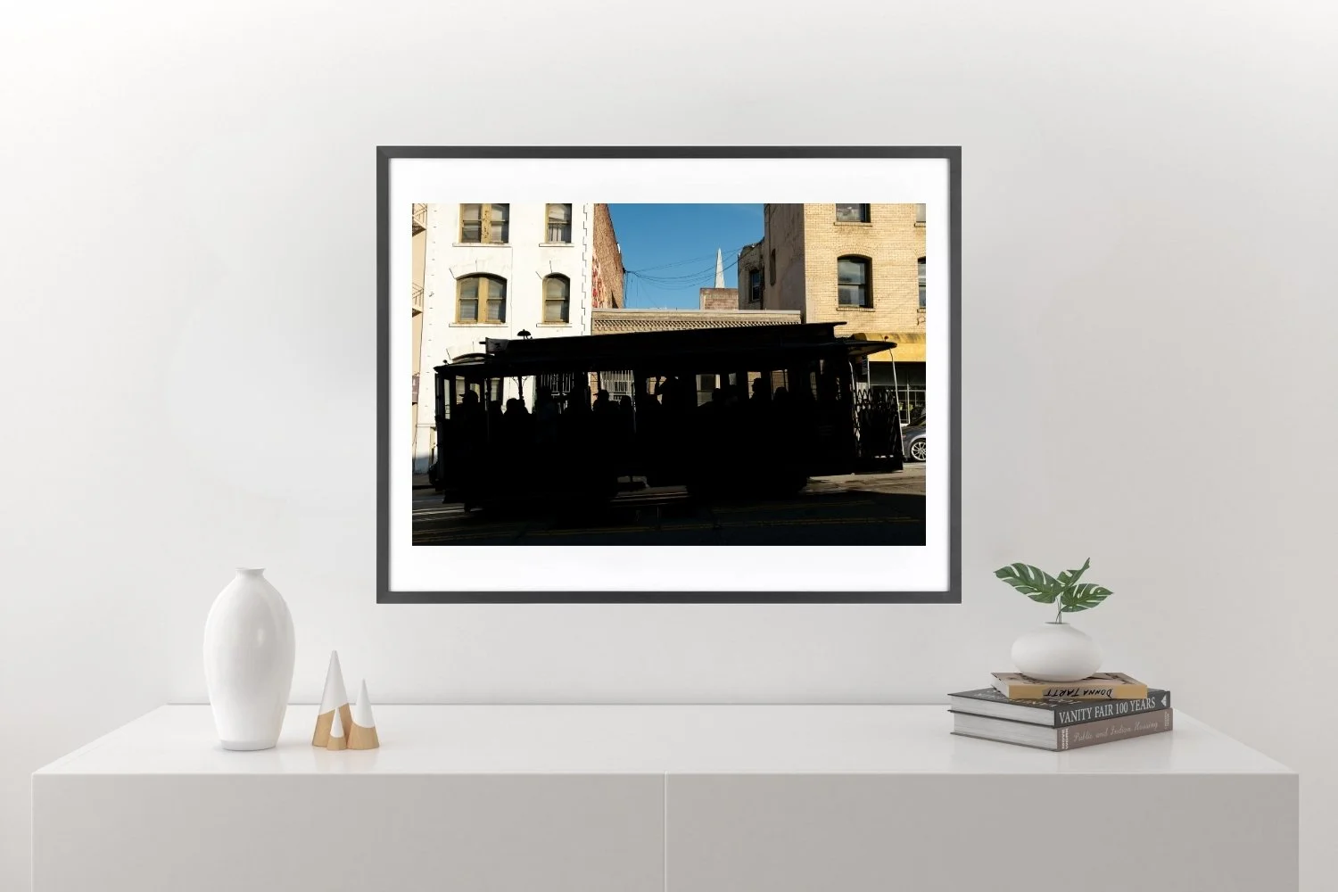 Wall display Cable car Silhouette