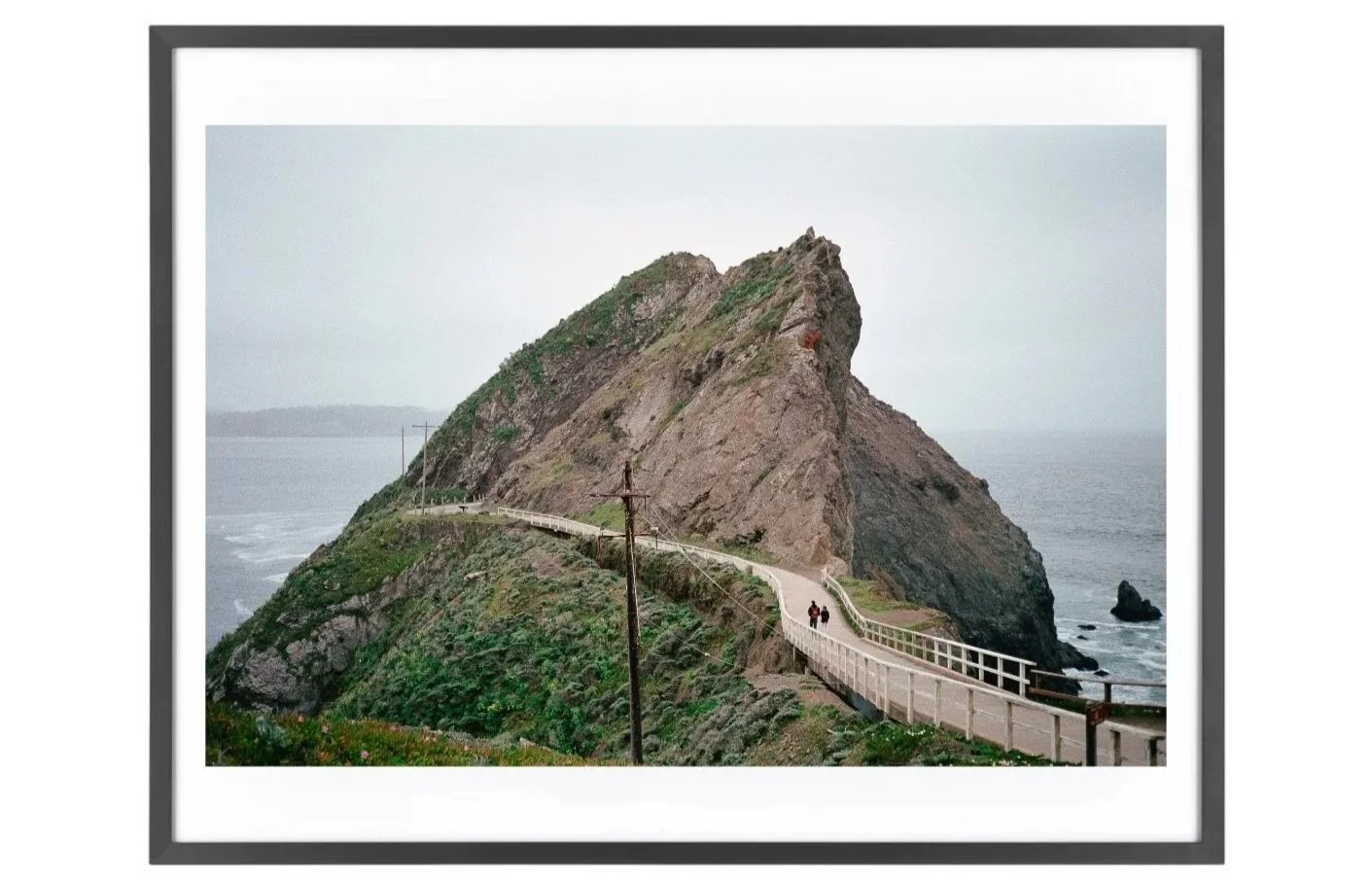 Road towards a rock