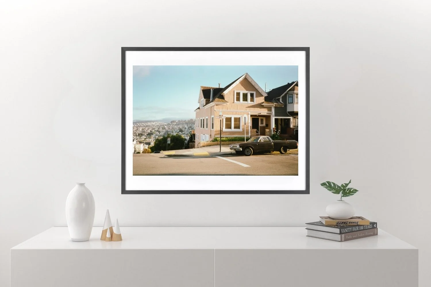 wall display Chevrolet El Camino On The Hill and a house