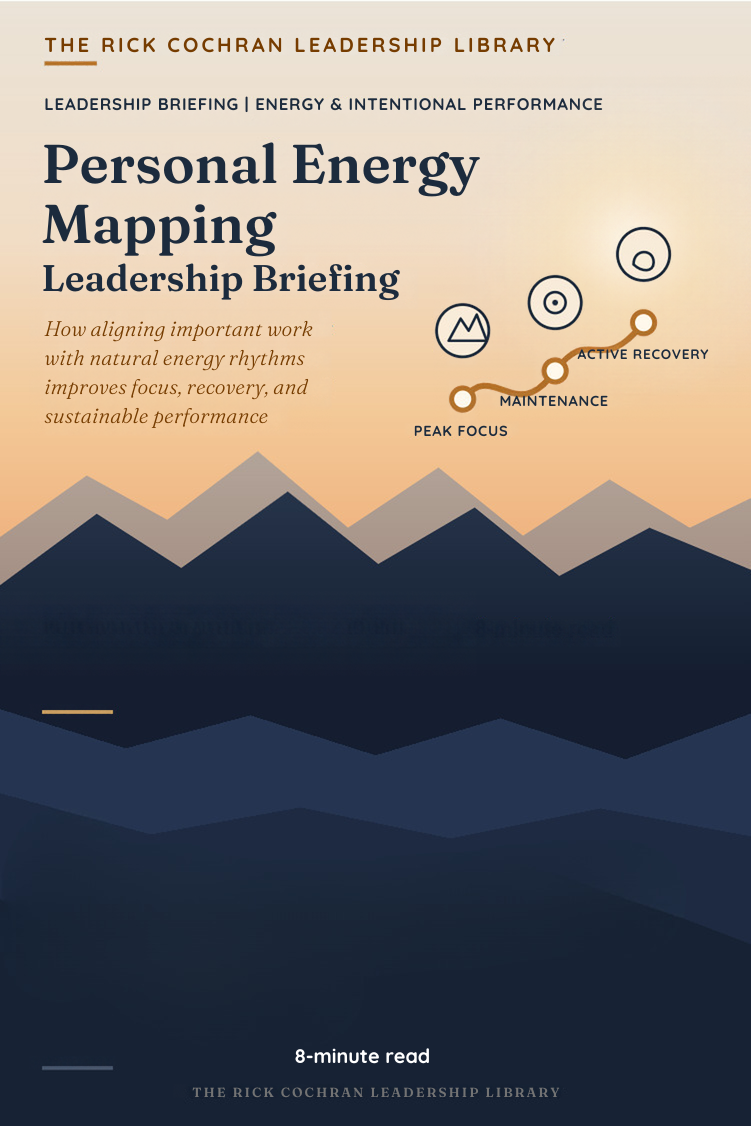 Personal Energy Mapping Leadership Briefing