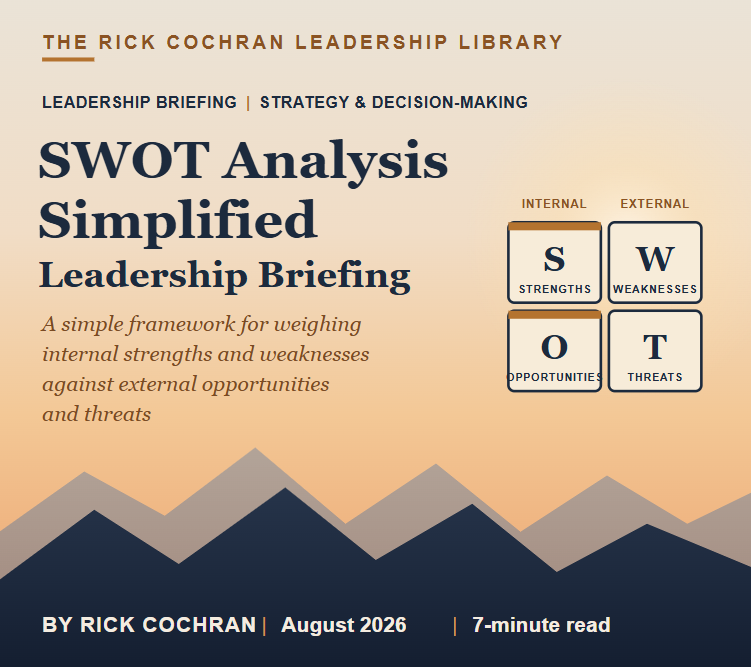 SWOT Analysis Simplified Leadership Briefing