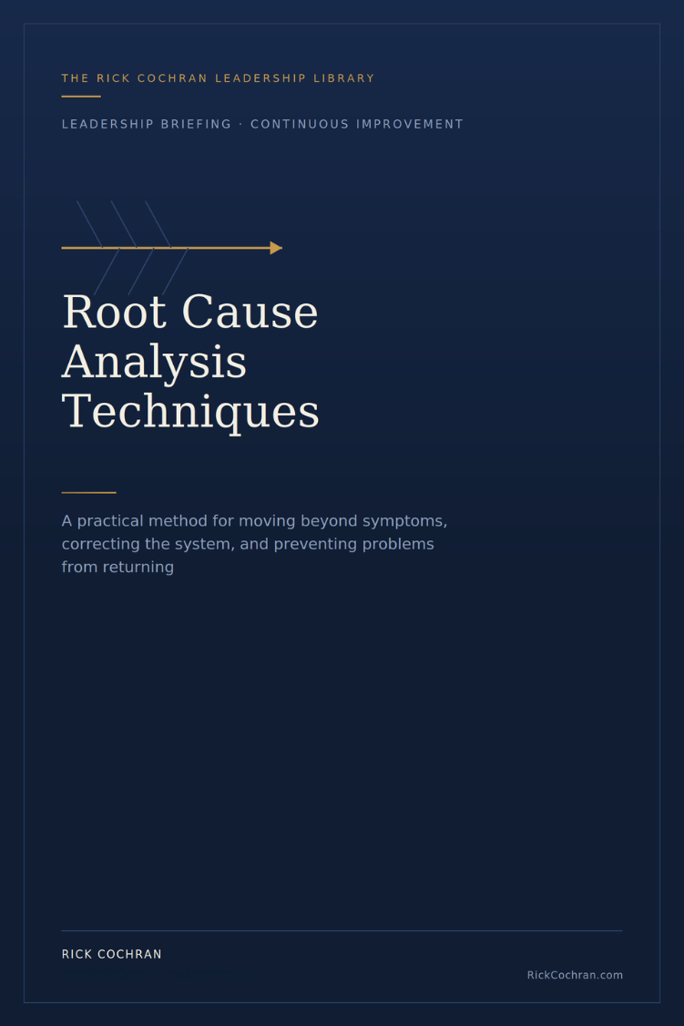 Root Cause Analysis Techniques Leadership Briefing