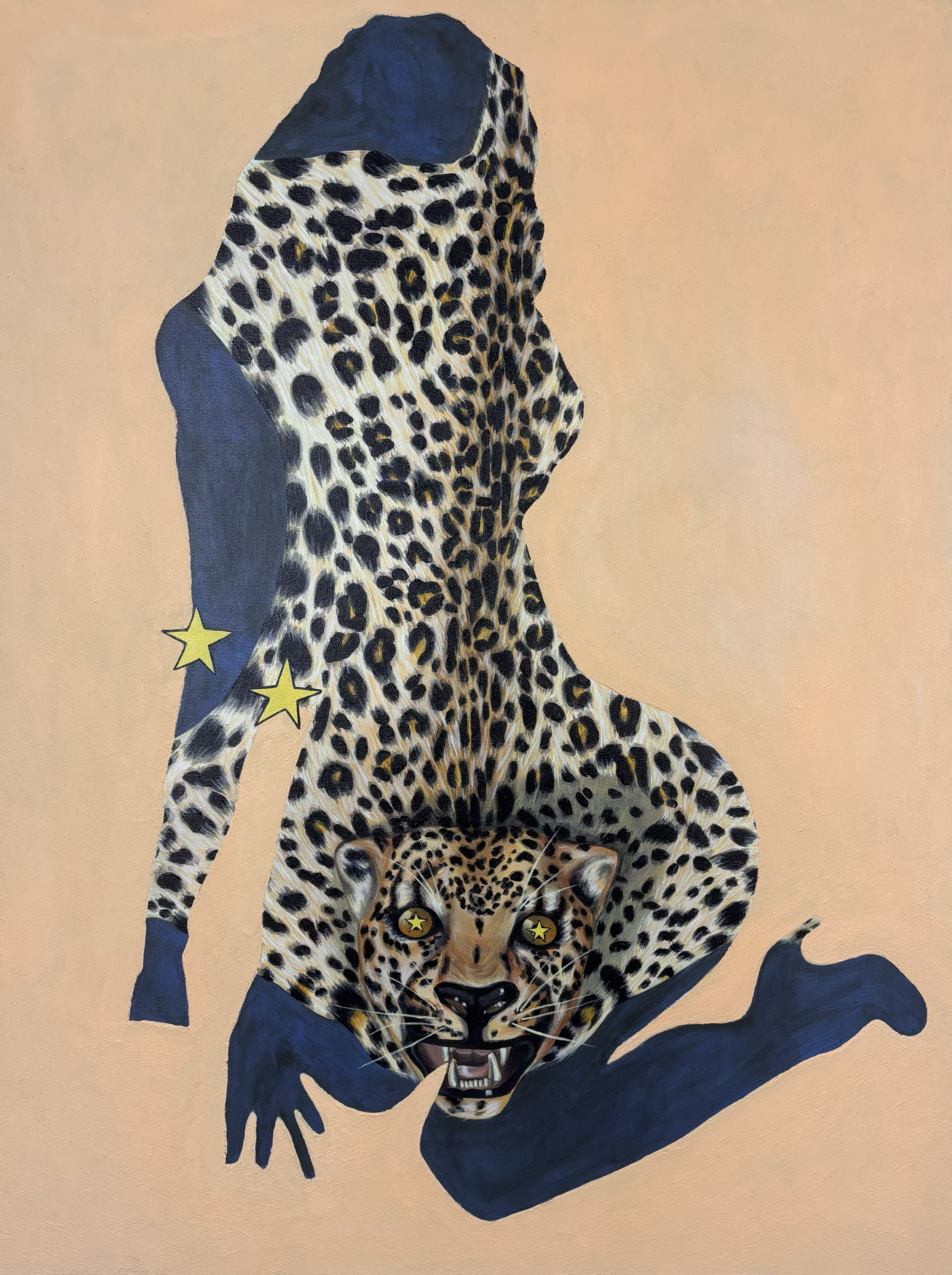 "Starry Eyed" 2025. 30 x 40" Acrylic on canvas 