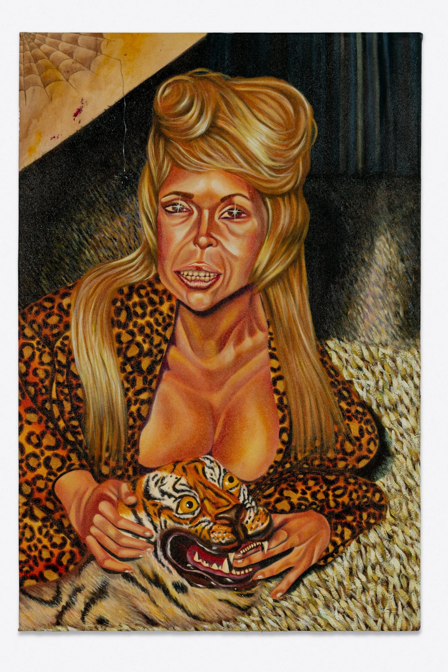 "Bare Your Teeth" 2025. 24 x 36" Acrylic on canvas 