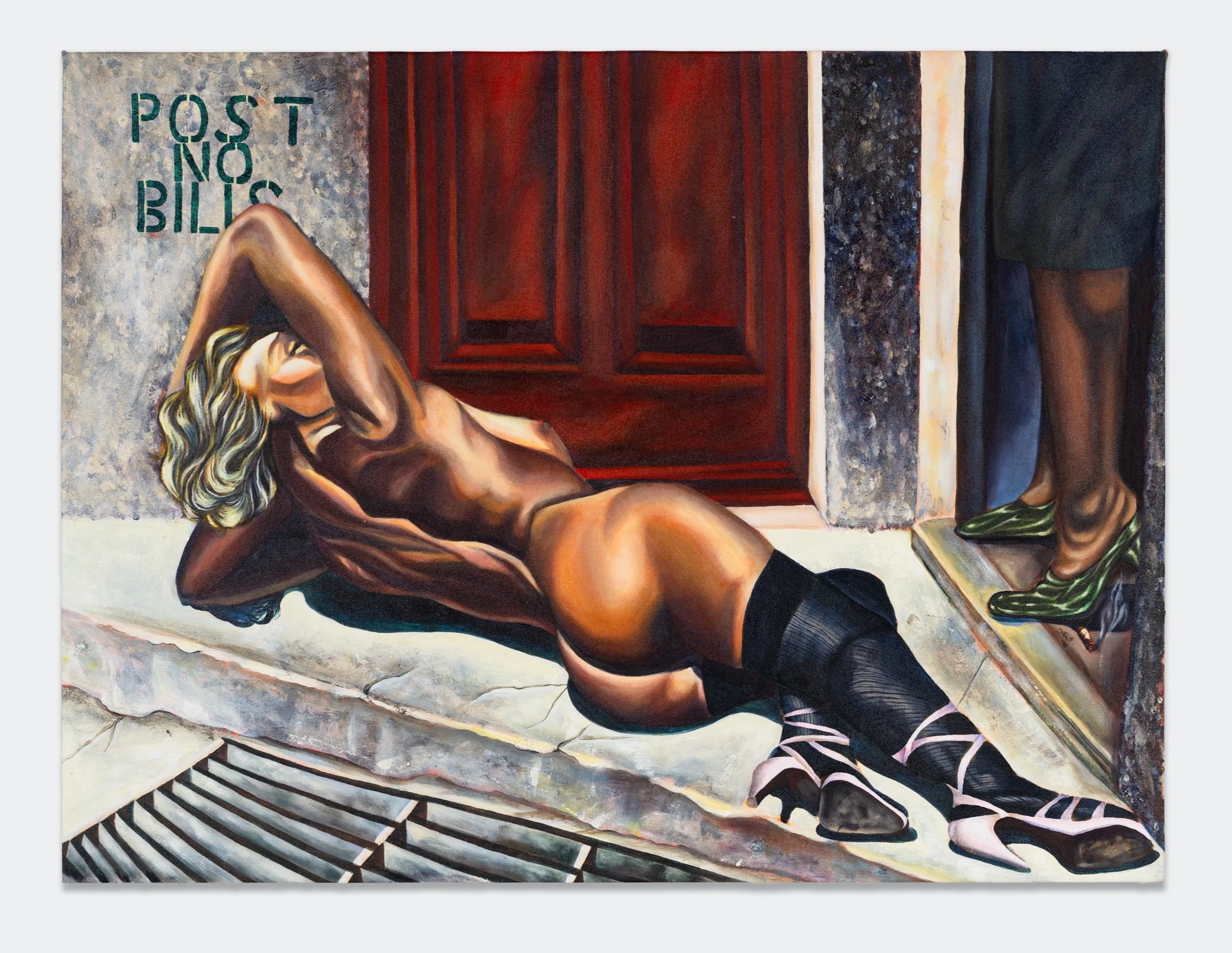 "POST NO BILLS" 2025. 30 x 40" Acrylic on canvas 