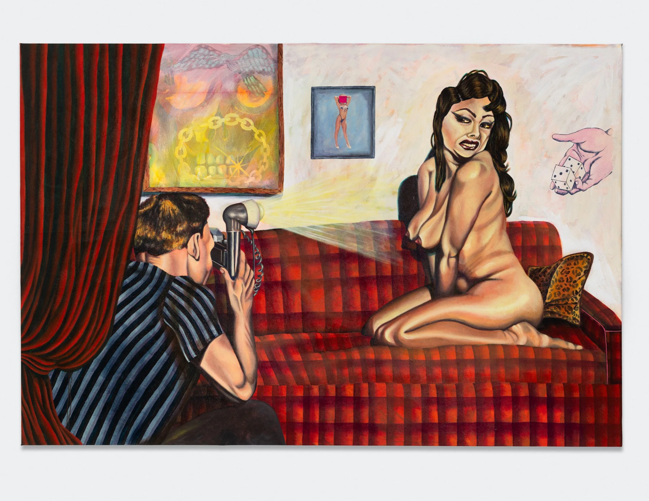 "Casting Couch" 2025. 48 x 72" Acrylic on canvas 