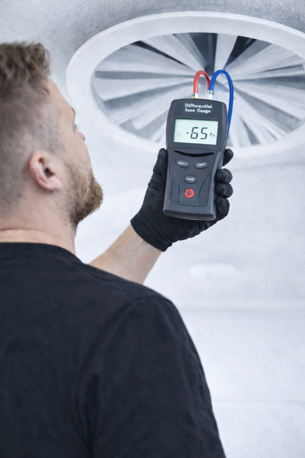 Ilmanvaihdon mittaus paine-erolla  – tarkka ilmavirran mittaustulos