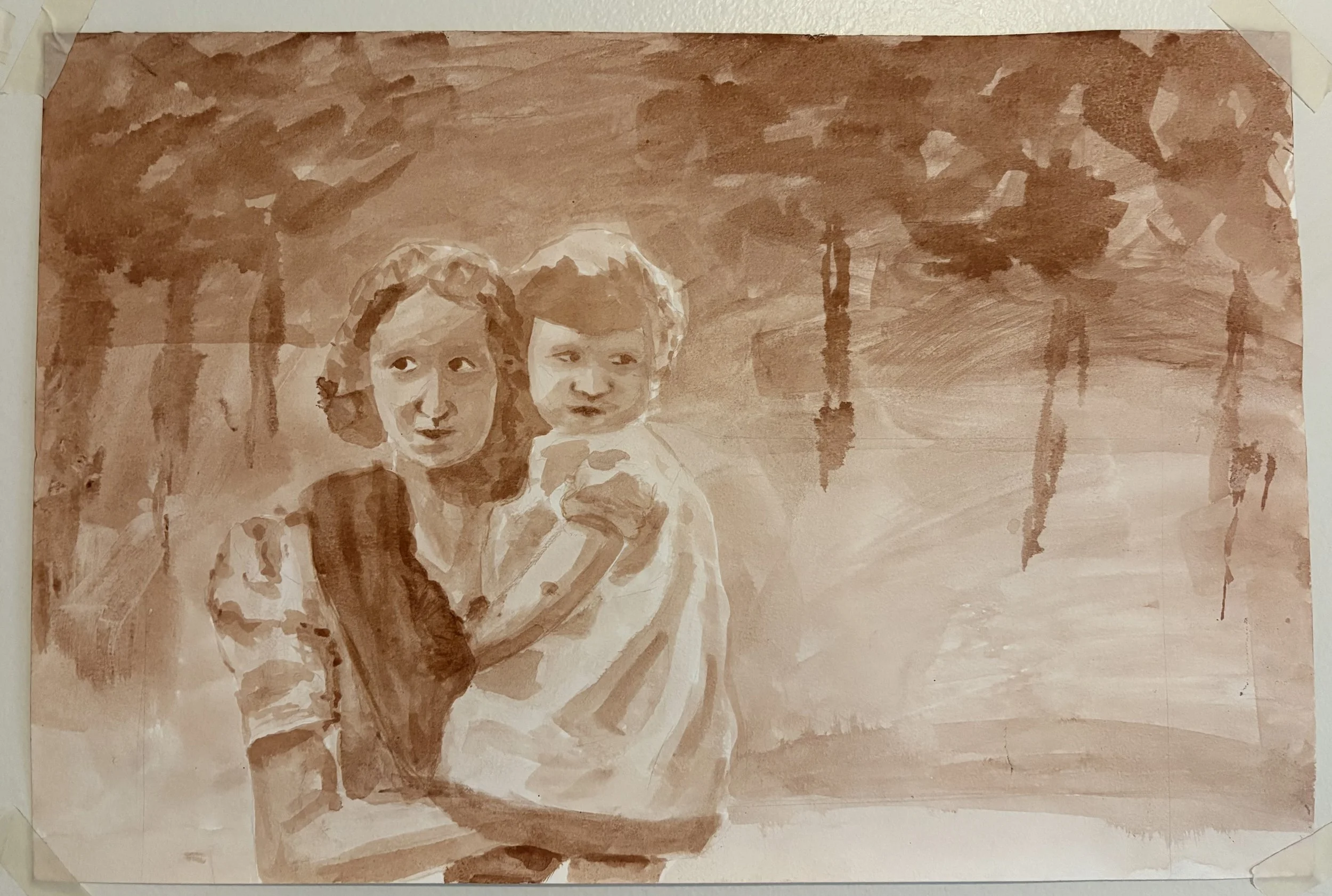 Ink on paper 
8x12''
2025