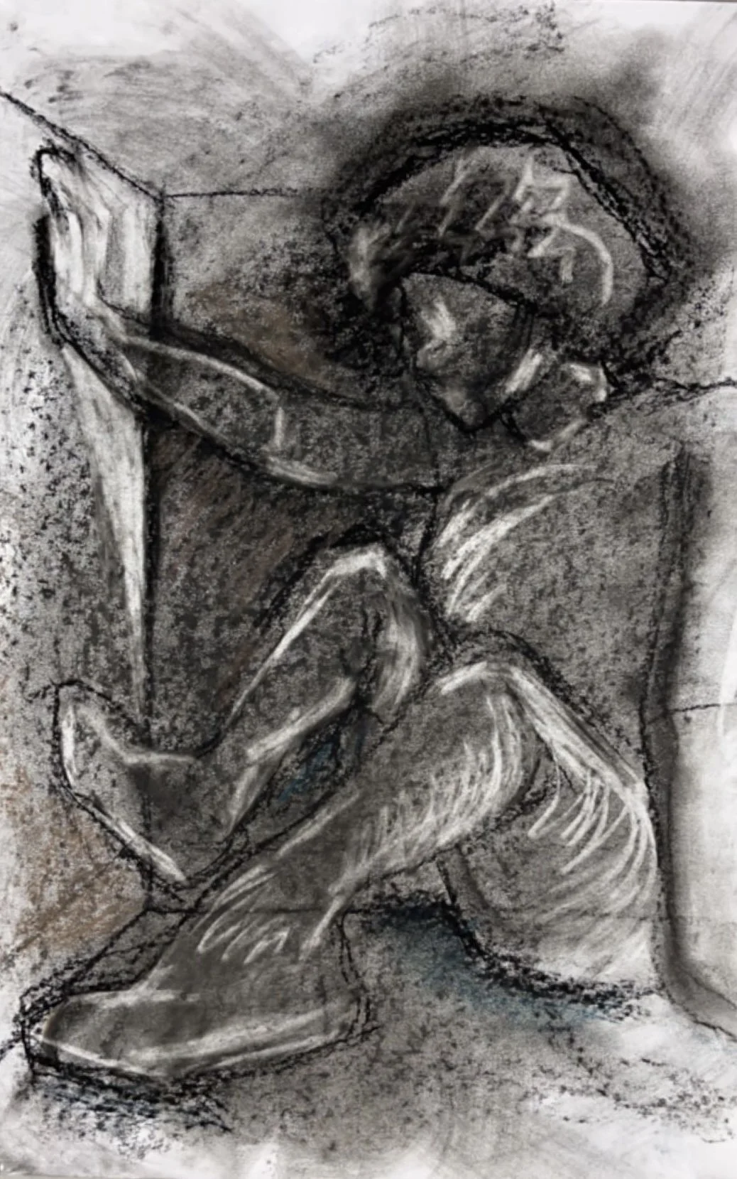 Charcoal on paper 
8x24''
2023