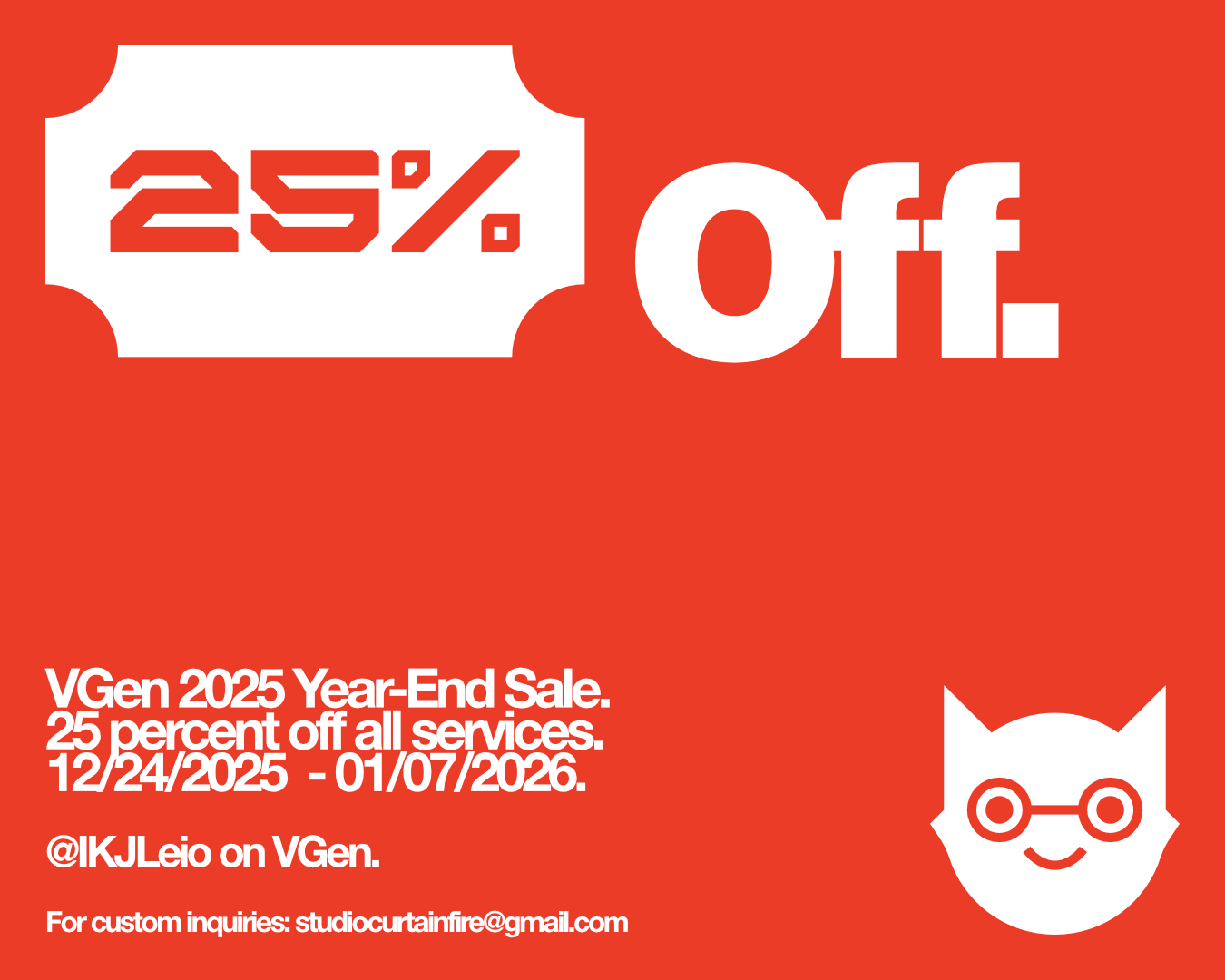 VGen Year-End sale social media ad