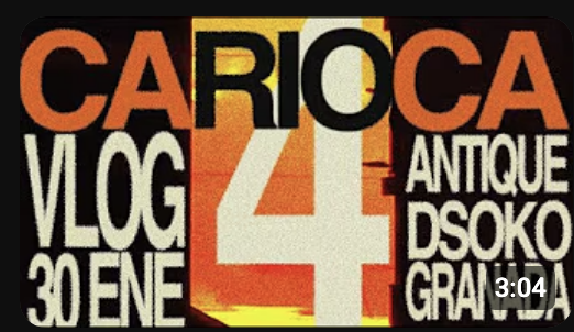 Graphic with text reading 'CARI OCA VLOG 30 EYE 4 ANTIQUE DSOKO GRA' in bold colors.