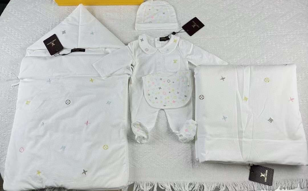 White Louis Vitton Infant Set.png