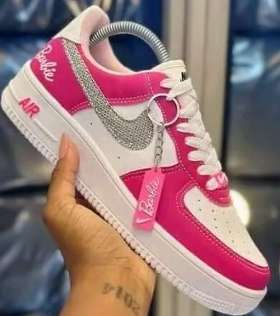 Pink and White Barbie Air Force Ones.png
