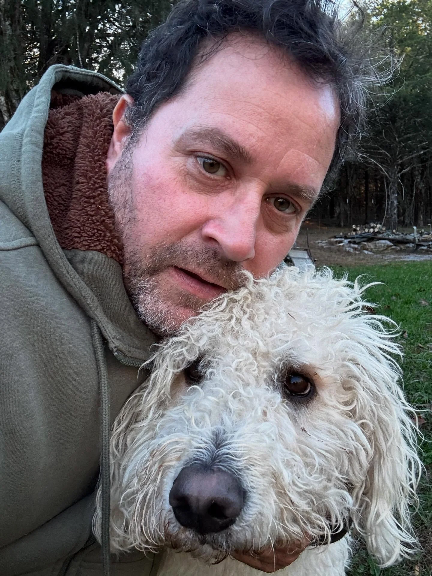 Gus and dad. My little fur baby.