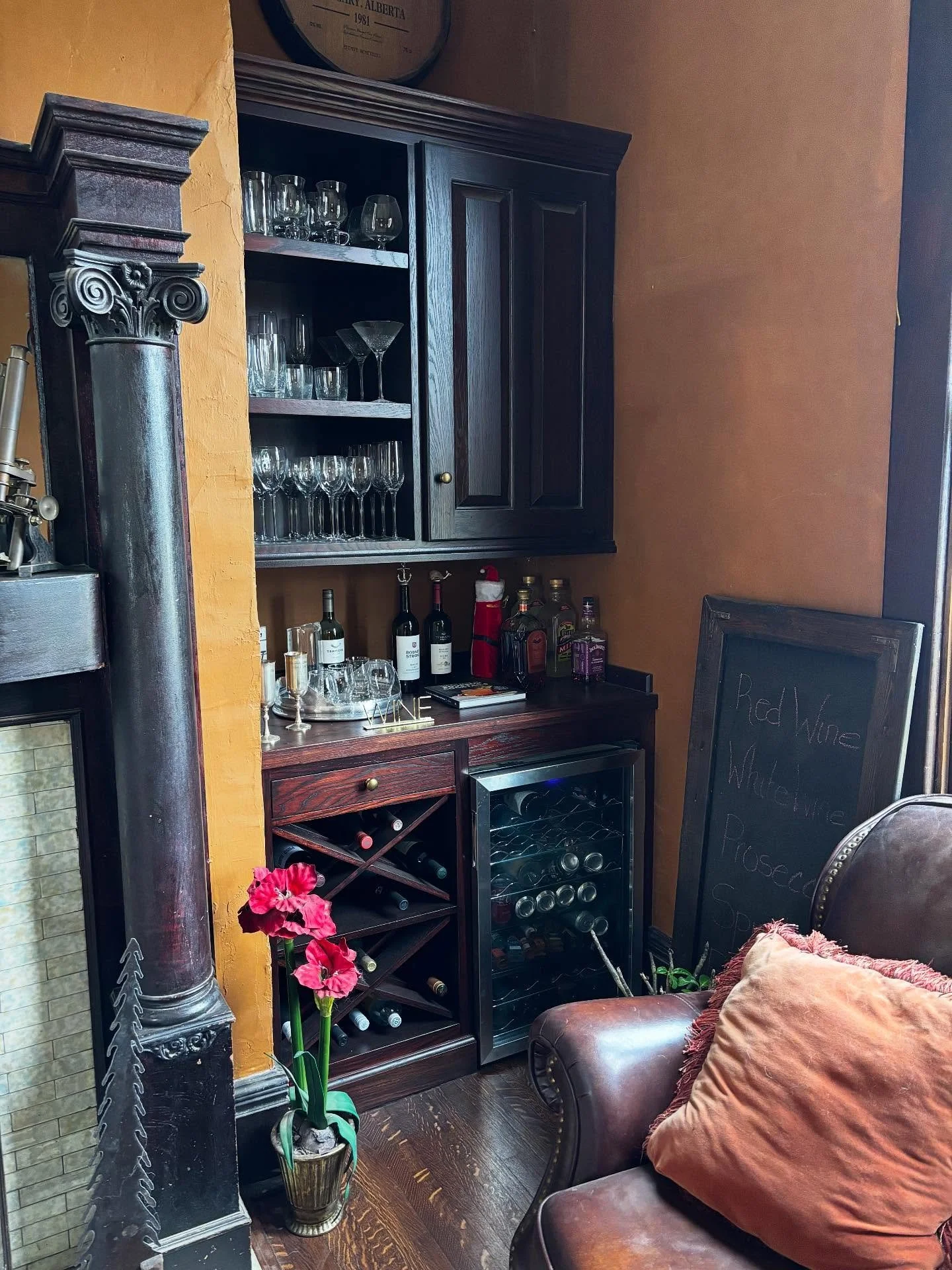 Past projects. Red Oak with custom Mahogany finish.