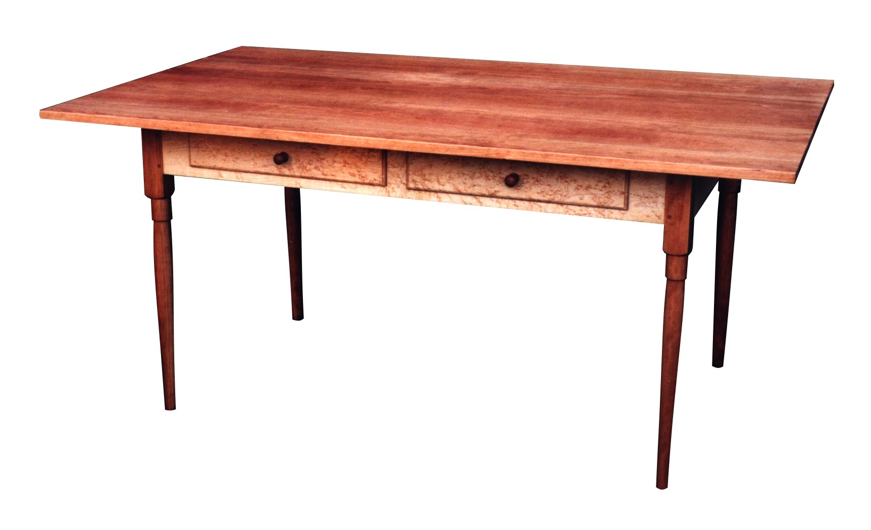 shaker two drawer dining table