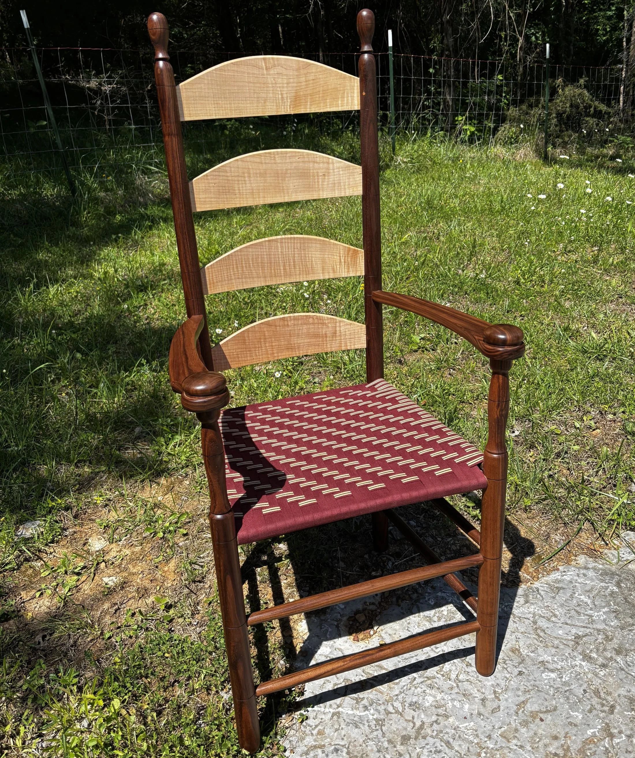 shaker ladder back arm chairs