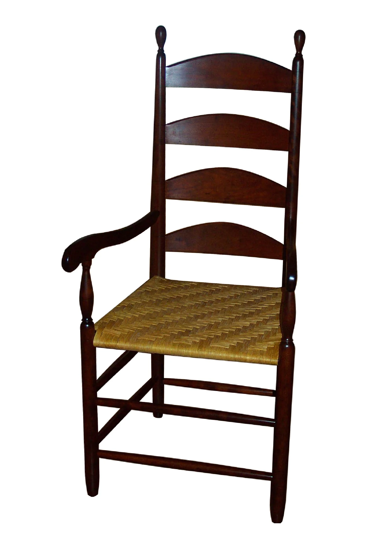 shaker ladder back arm chair made from cherry