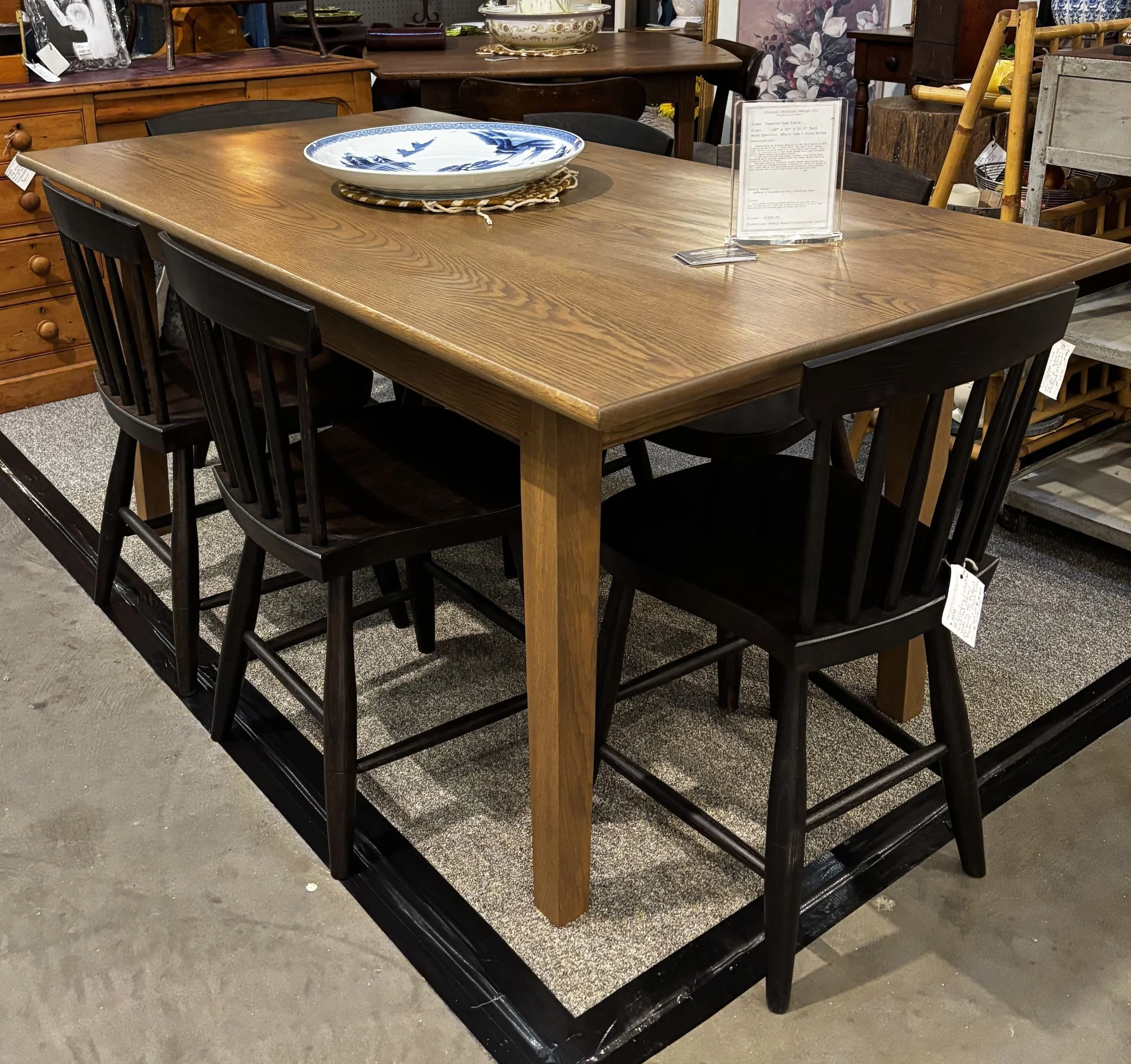 shaker farmhouse dining table made from white oak walnut