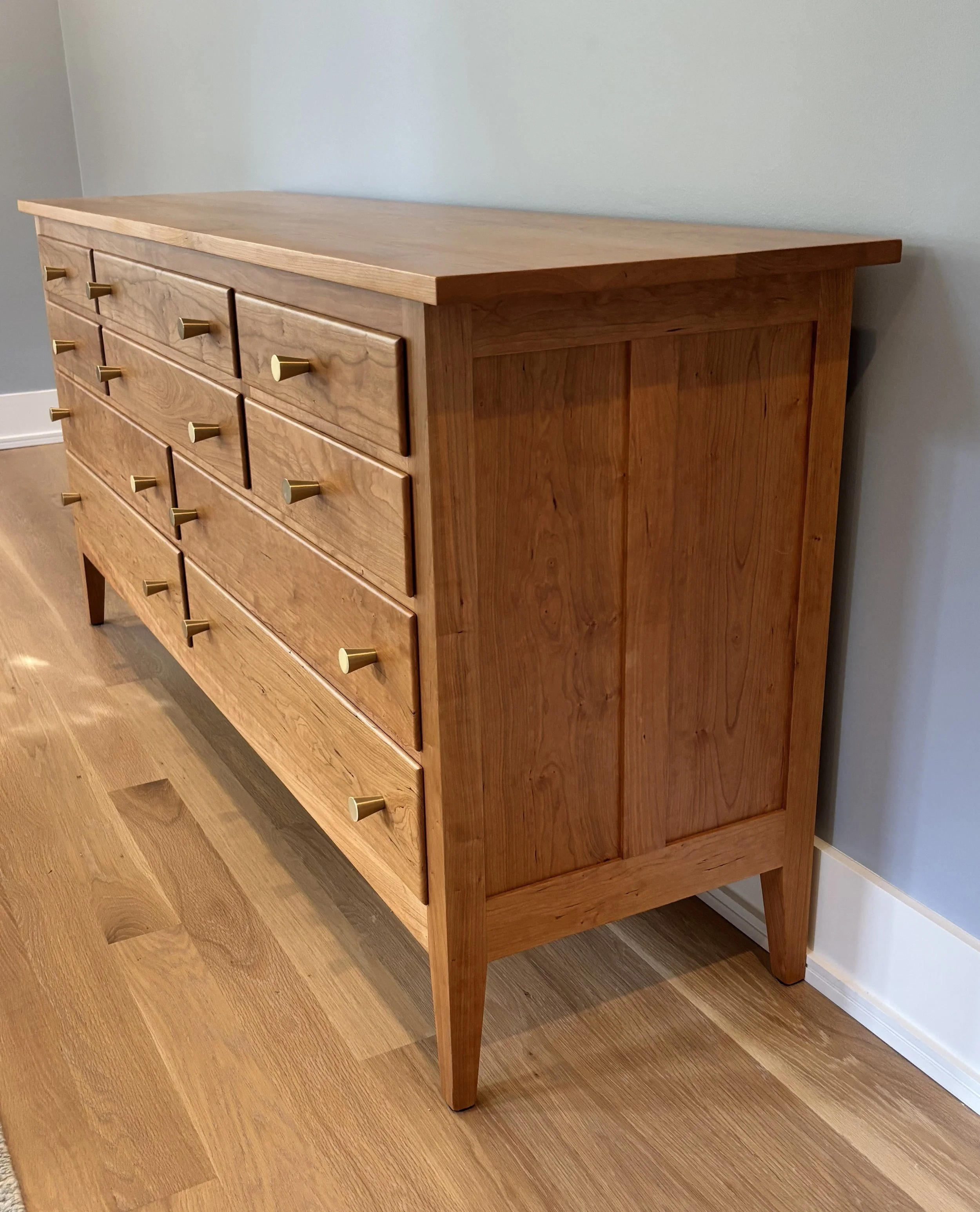 shaker chest of drawers handcrafted from cherry