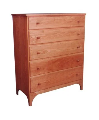 shaker five drawer chest handcrafted in cherry