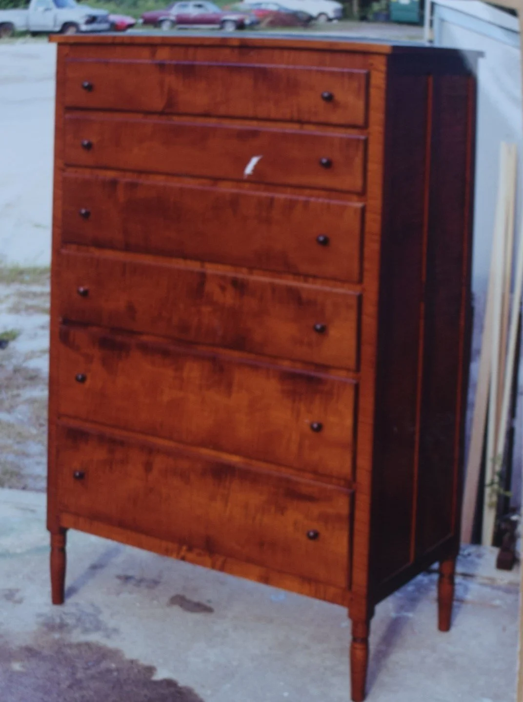 shaker six drawer chest made from solid wood