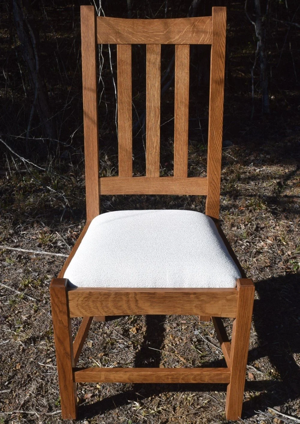 mission side chair handcrafted in quarter sawn white oak