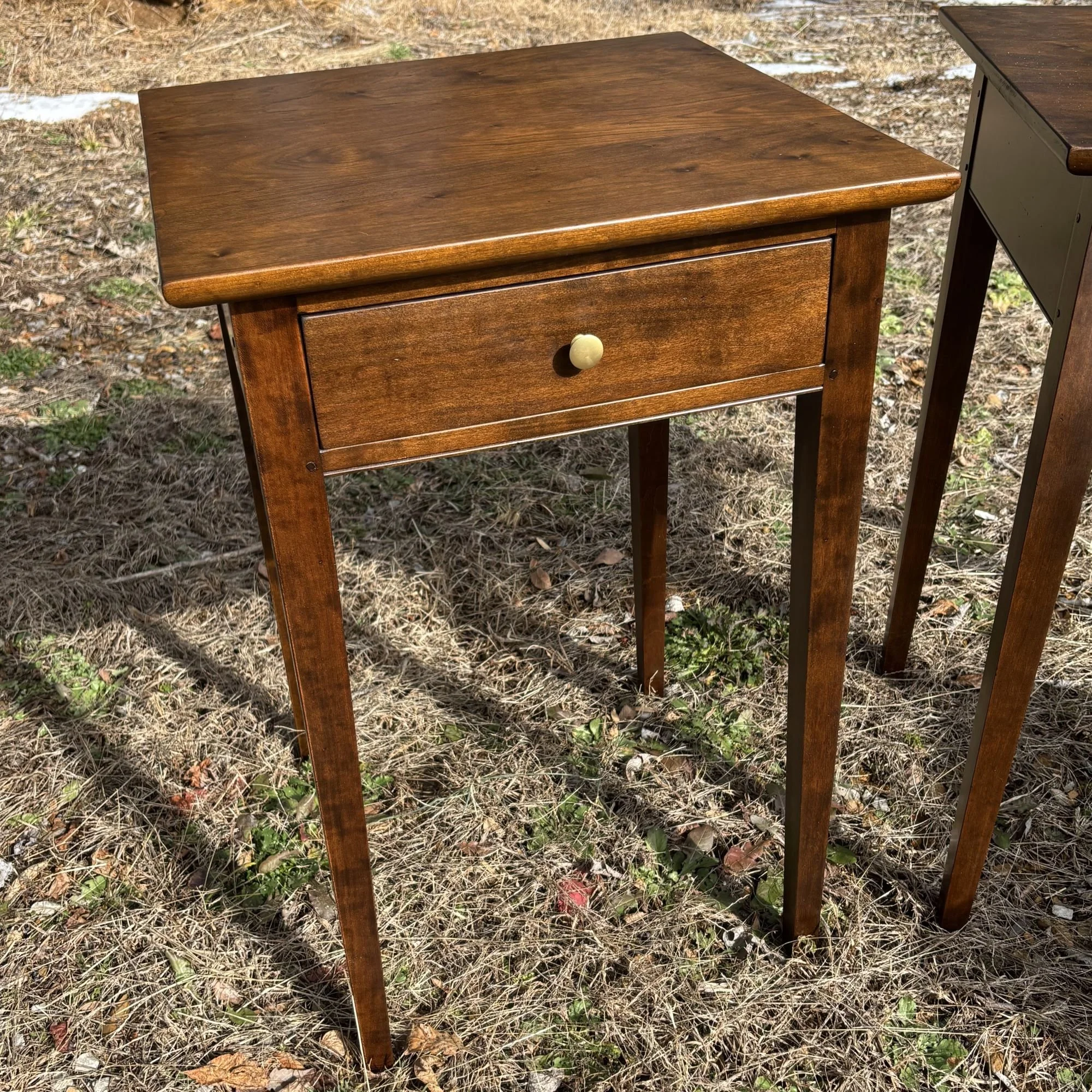 shaker side table handcrafted from cherry
