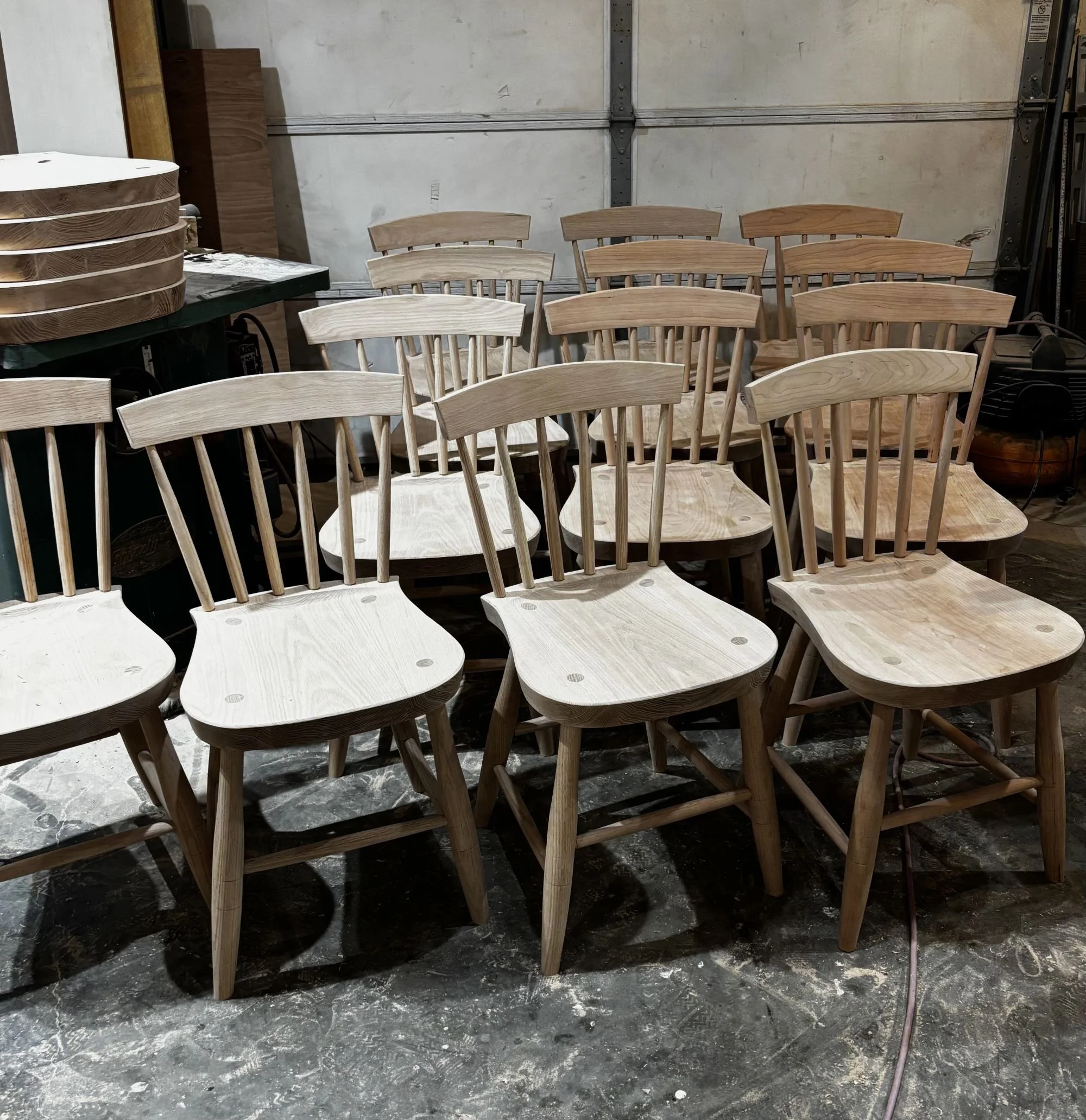handcrafted from solid red aok are my shaker windsor chairs