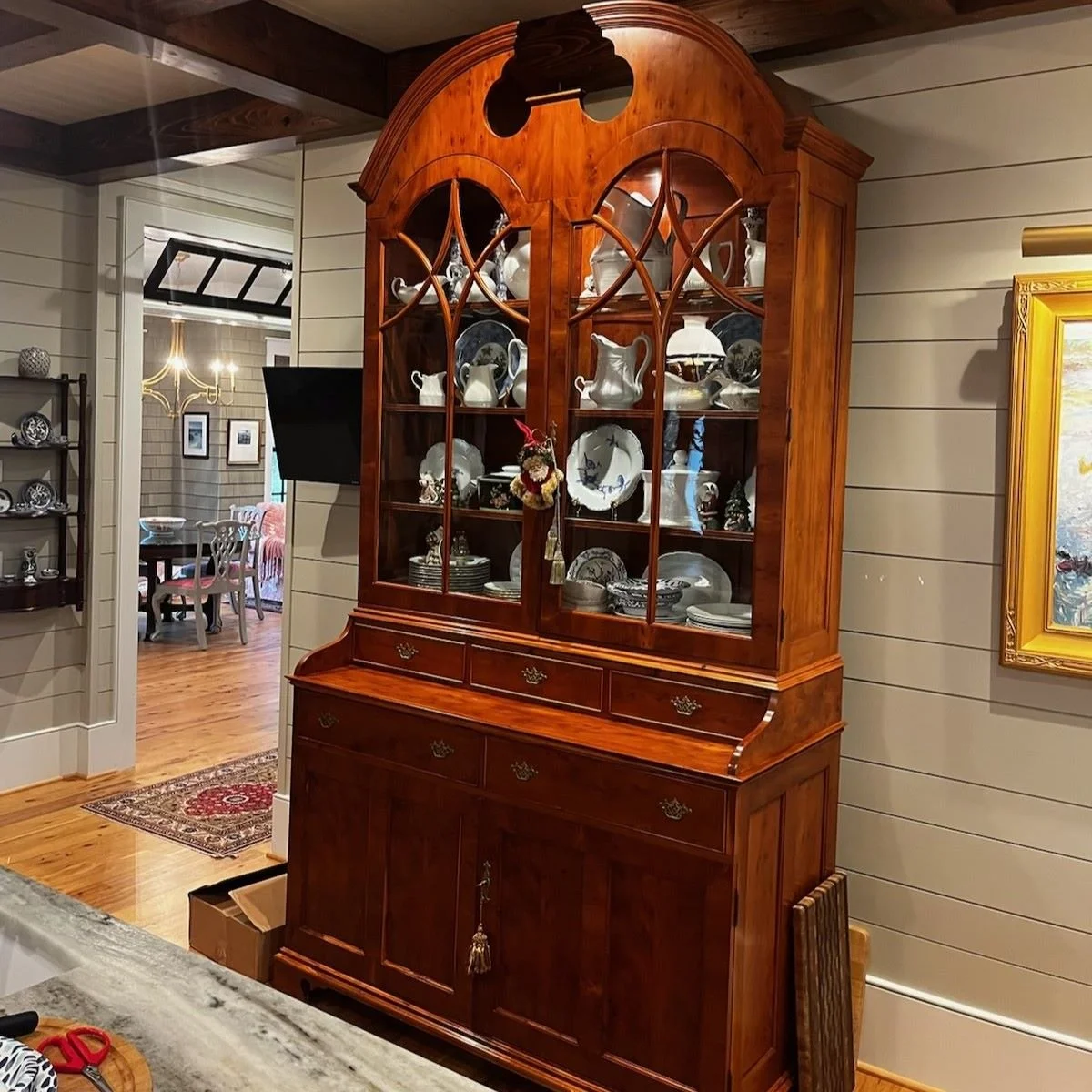 english step back cupboard hand crafted from english yew