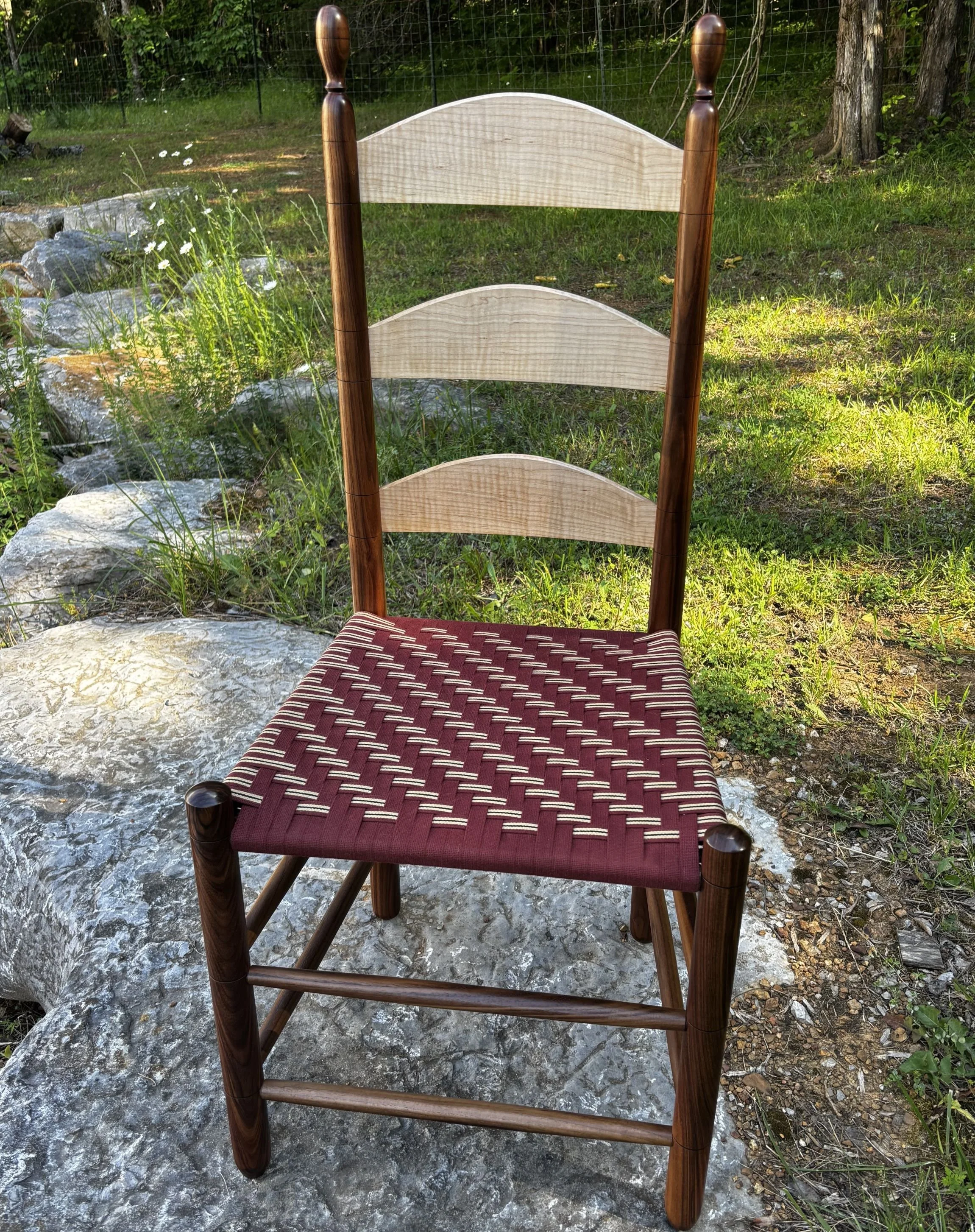 shaker ladder back chairs made from Maple and Cherry Museum quality