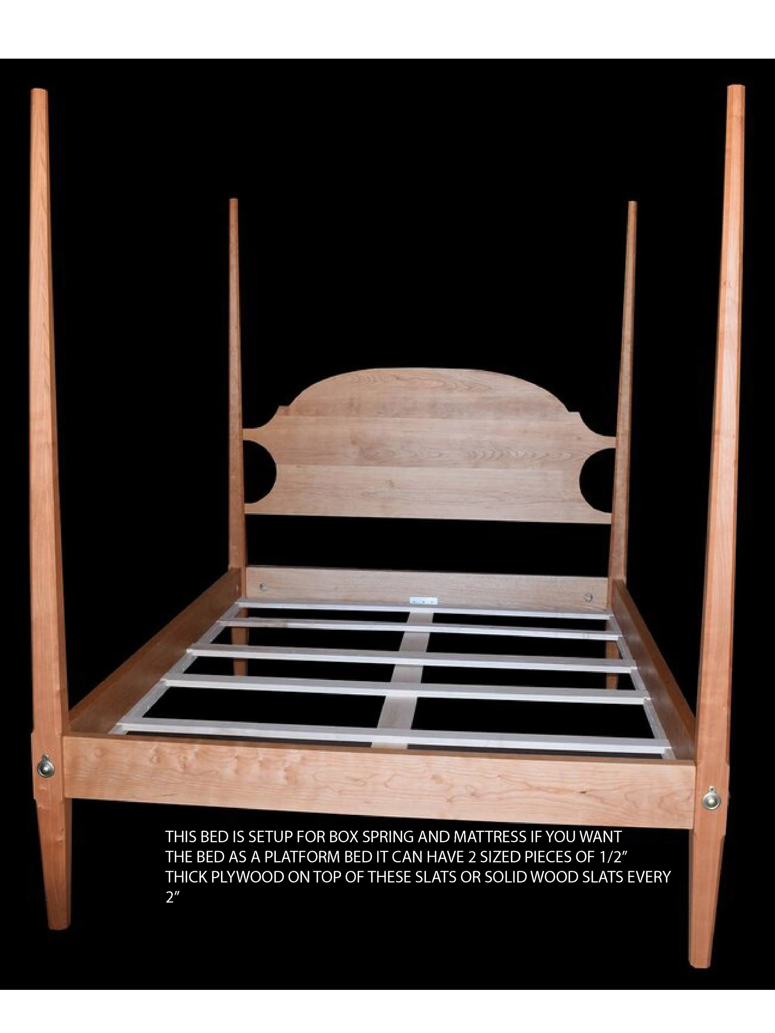 shaker pencil post bed tall post bed made from cherry walnut maple