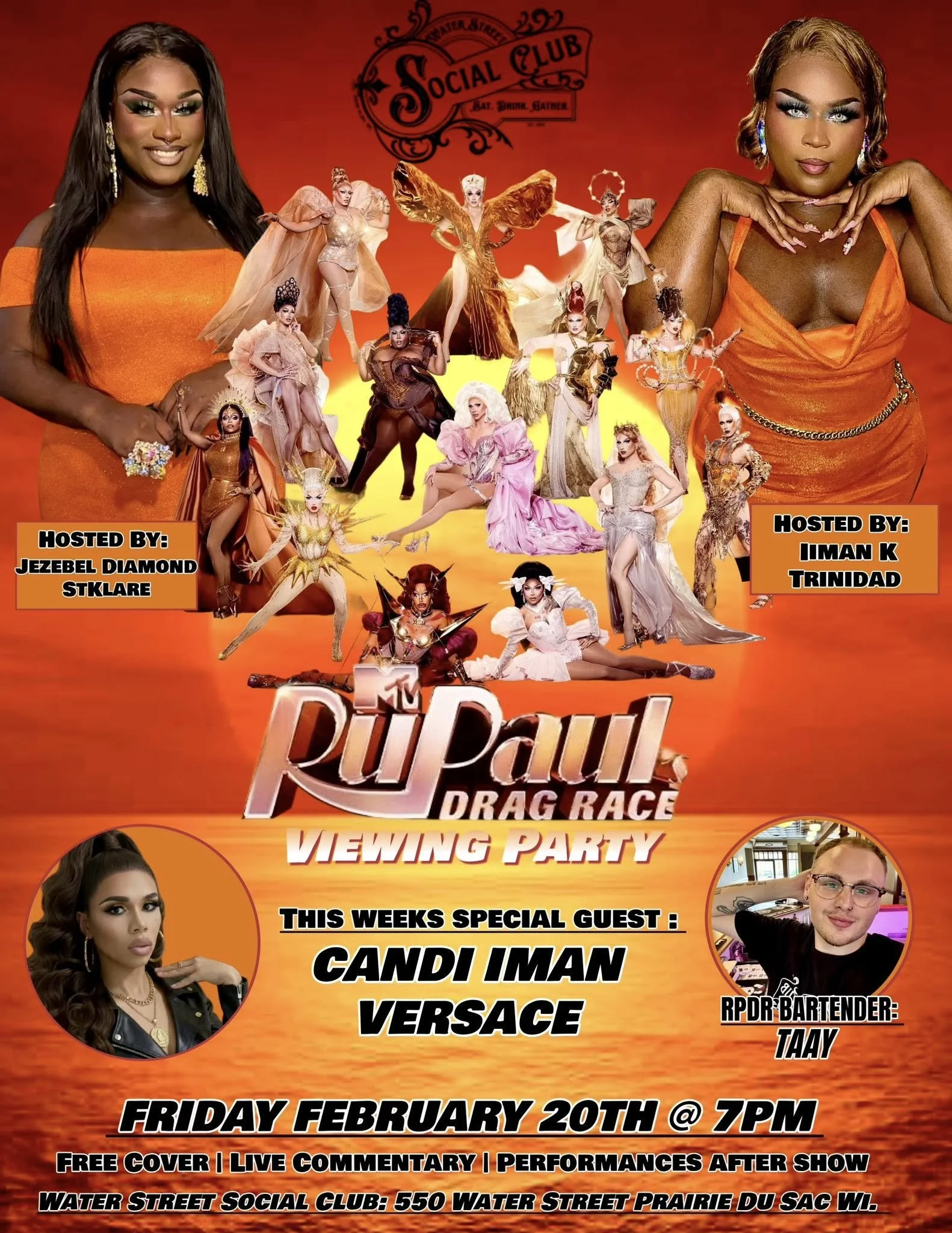 RPDR Viewing Party Hosted By Jezebel Diamond StKlare &amp; IIman T Thunderkat  (Copy)