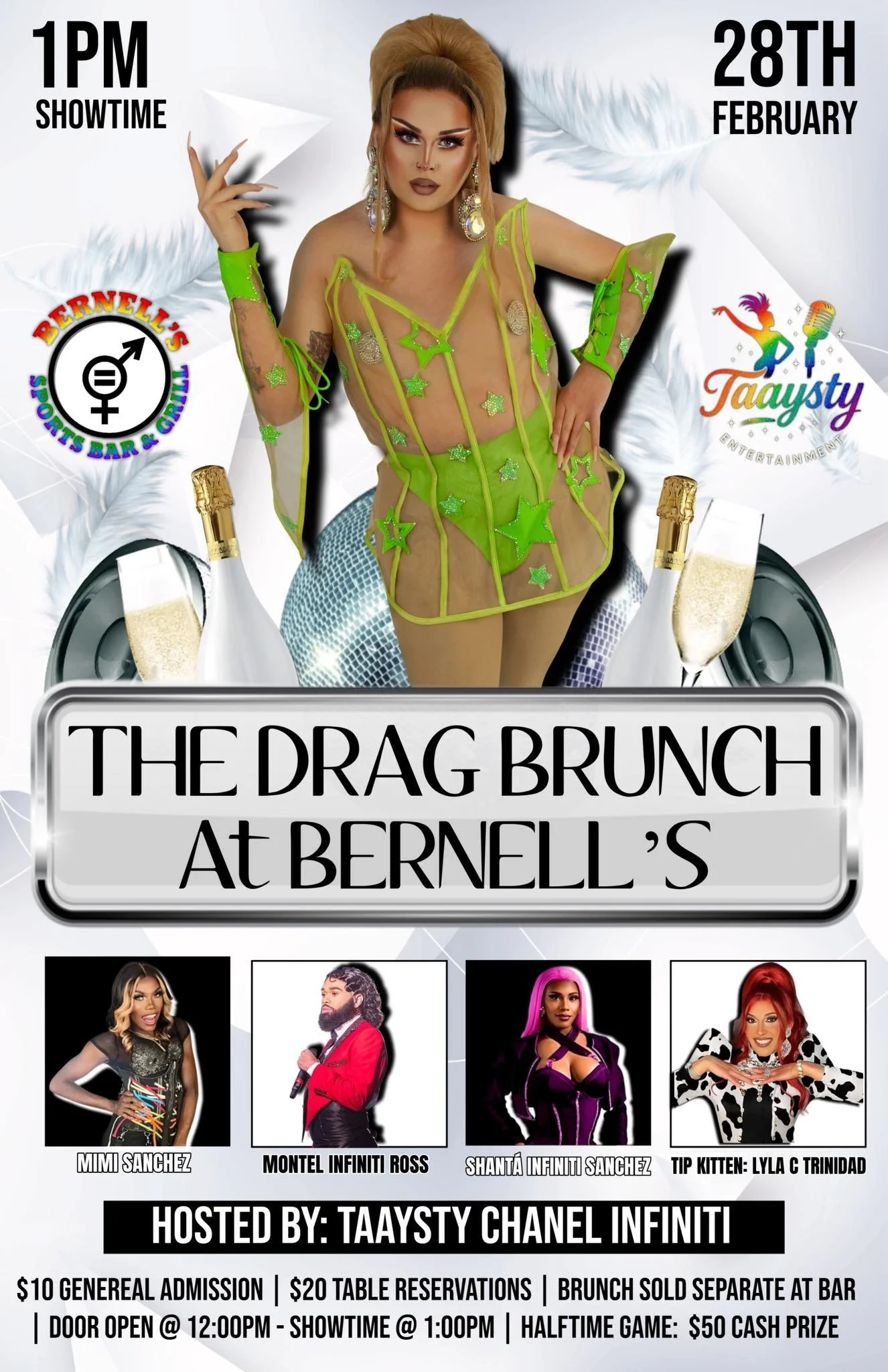 DRAG BRUNCH @ BERNELLS HOSTED BY TAAYSTY CHANEL INFINITI