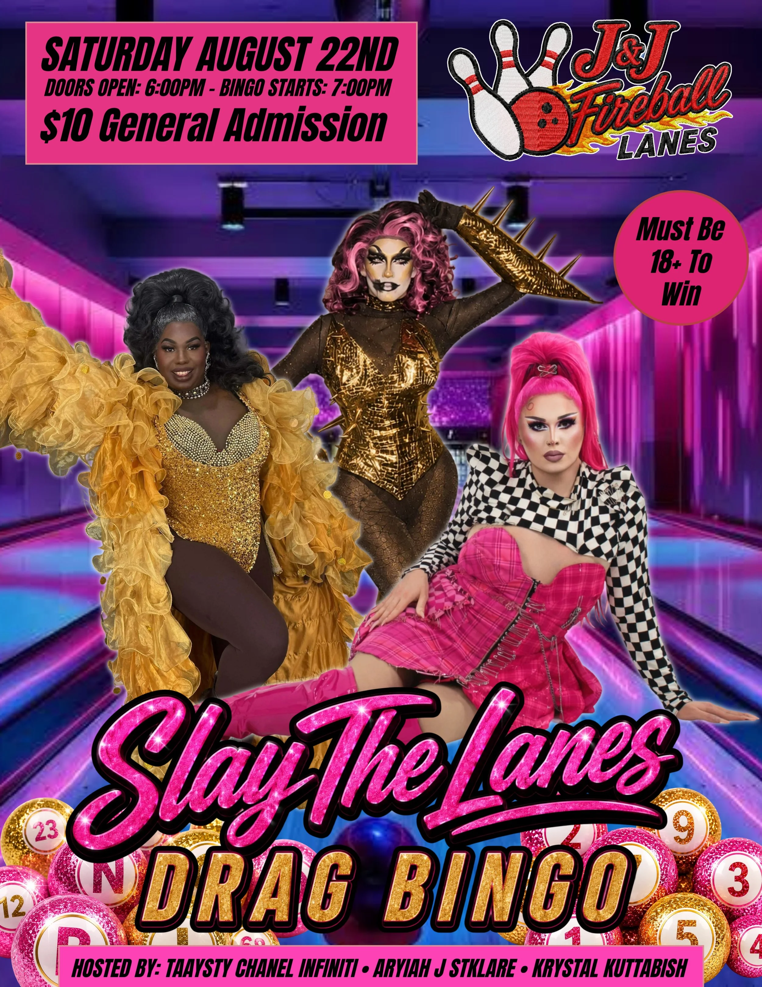 Slay The Lanes Drag Bingo ( J&J Fireball Lanes )